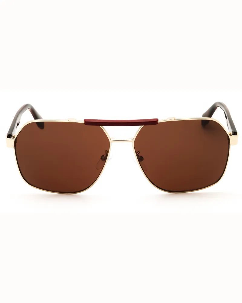 adidas Men's Or0064 Sunglasses Silver Gold