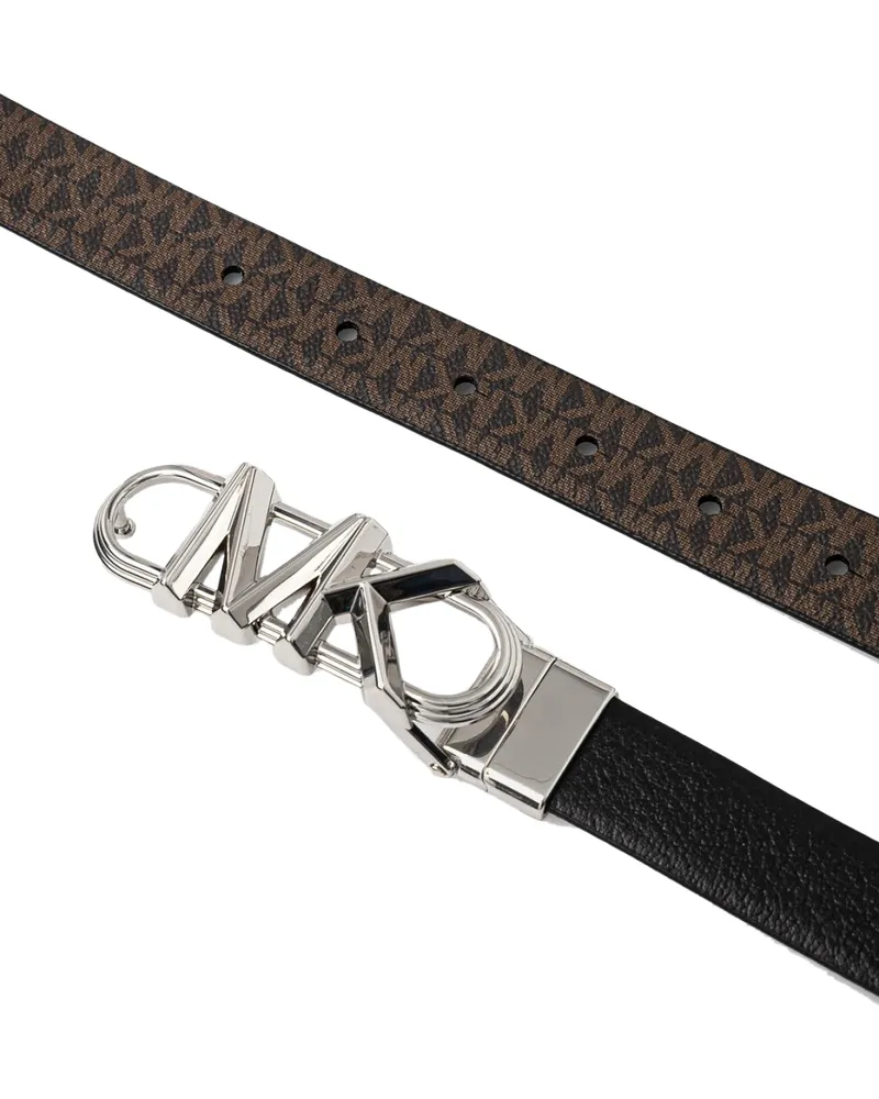 Michael Kors Women's Reversible Monogram Belt Black Accessories Black