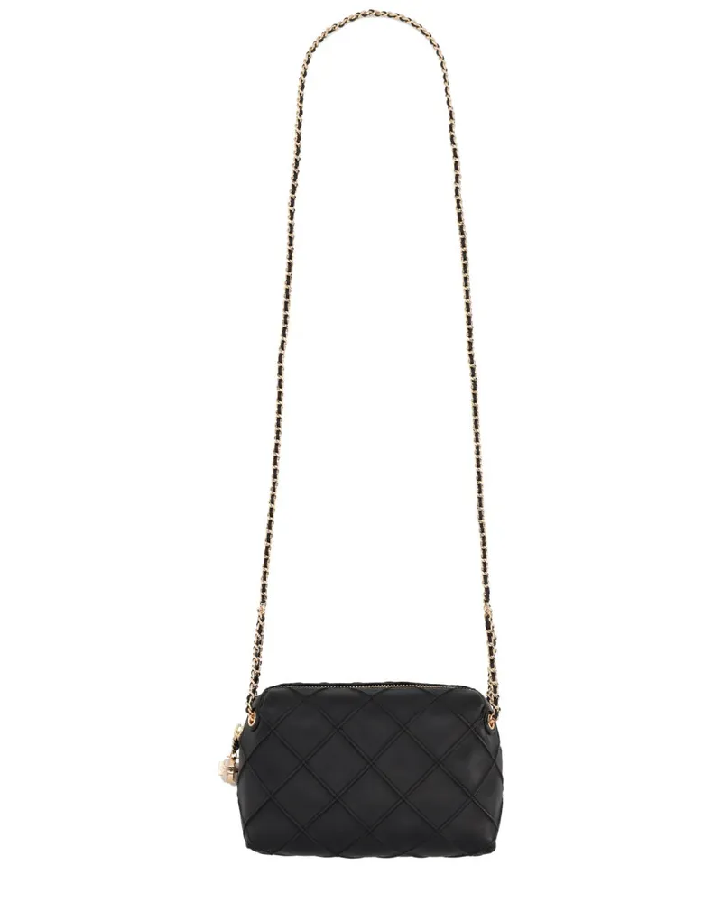 Tory Burch Women's Fleming Bag Black Leather Shoulder Black