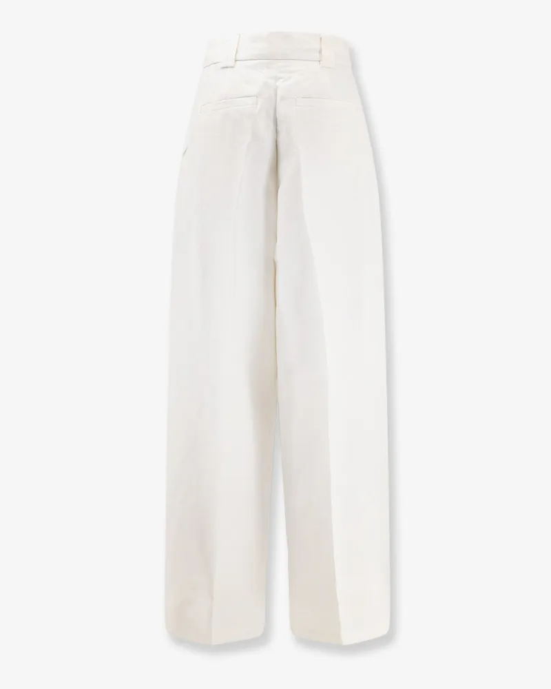 Closed Women's Trousers Wendlyn White Linen-Blend White