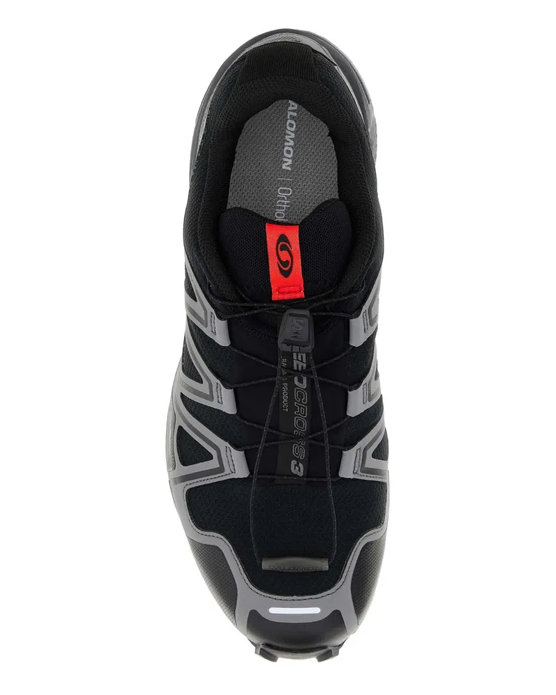 Salomon Unisex Multicolor Rubber And Mesh Speedcross 3 Sneakers Black-Asphalt-Flame Scarlet Black/asphalt/flame Black