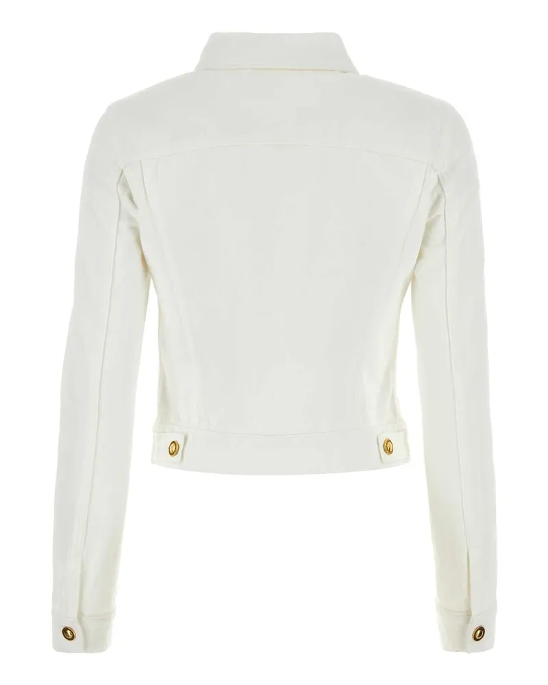 Palm Angels Whiteoffwhite Exterior: Cotton Giubbini Jacket White