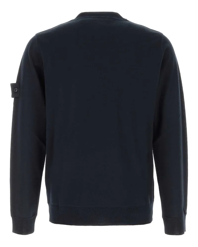 Stone Island Navyblue Maglieria Exterior: Virgin Wool Sweater Navy
