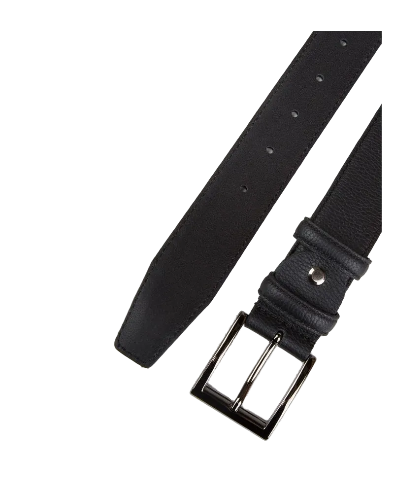 MOMO DESIGN Men's Belt Black Genuine Leather Accessories Black