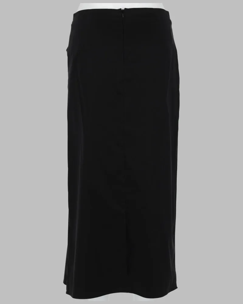Max Mara Cotton Satin Skirt — Black 