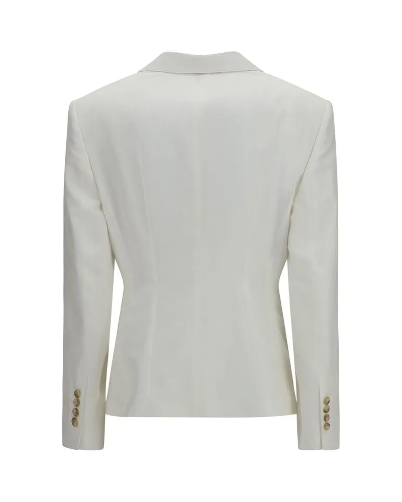 Dolce & Gabbana Women's White Cotton Blazer Clothing White
