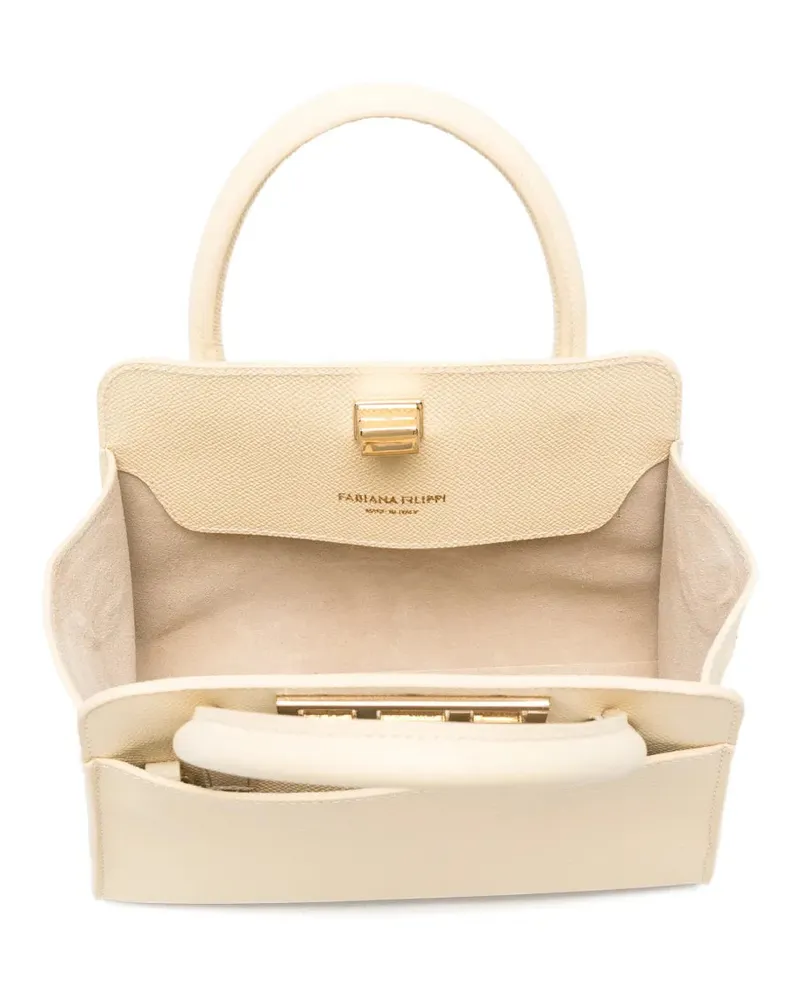 Fabiana Filippi Women's Twist-Lock Tote Bag Ss26 W Cream