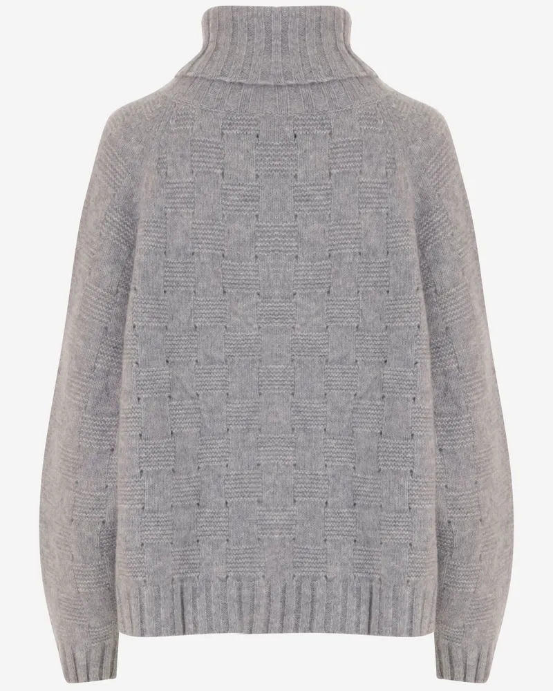 ALLUDE Women's Cashmere And Silk Sweater Grey Gray
