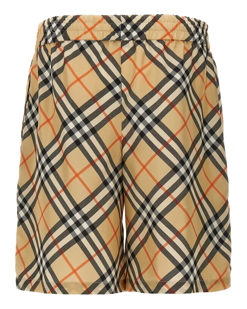 Burberry Men's Beige Satin Bermuda Shorts Beige