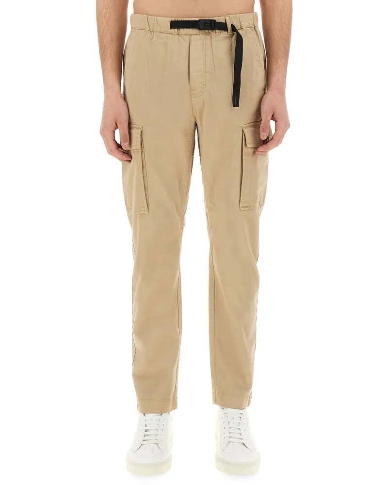 Woolrich Cotton Blend Cargo Pants — Beige Beige