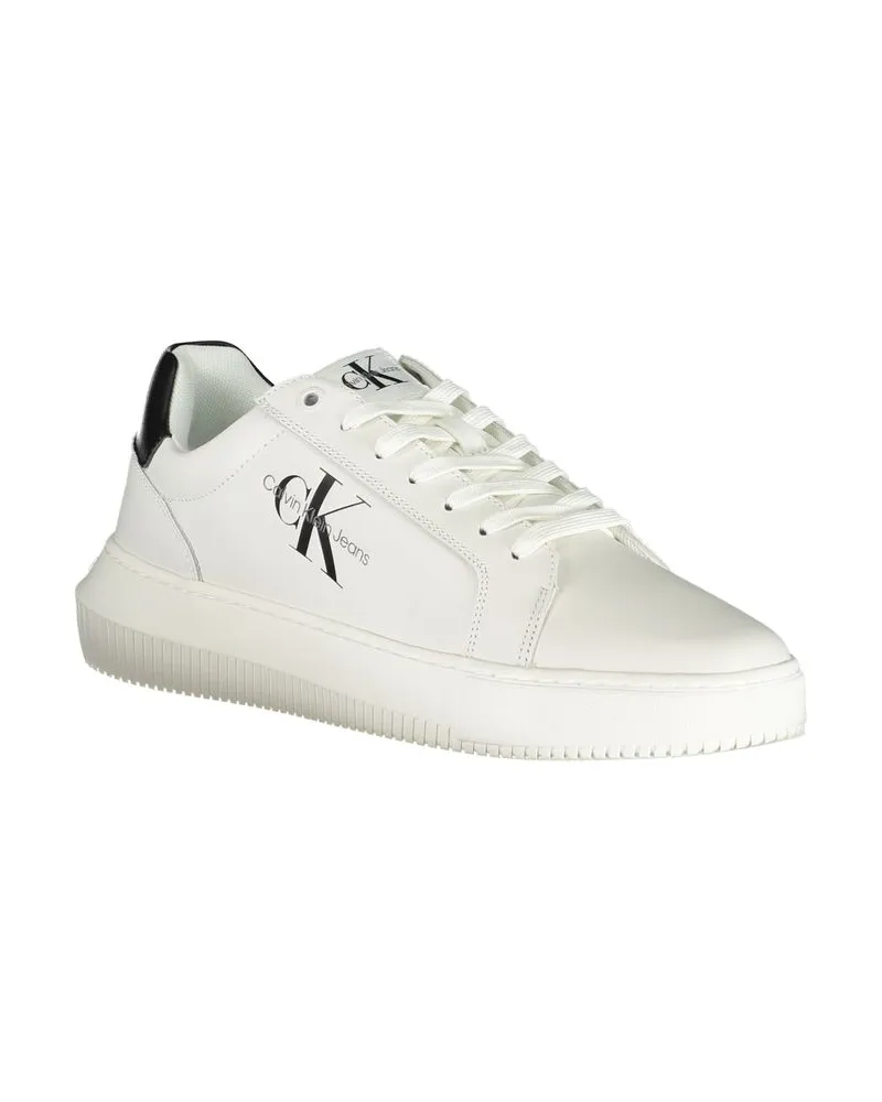 Calvin Klein Logo Lace-Up Sneaker — White White