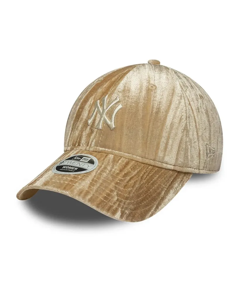 New Era Women's Cap 9twenty Velour Light Beige Polyester Hat Beige