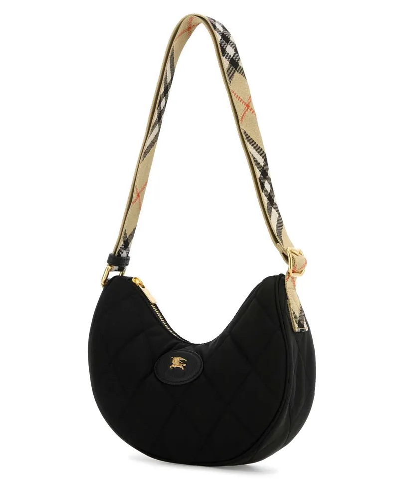 Burberry Women's Black Nylon Horseshoe Crossbody Bag Borse A Tracolla Black