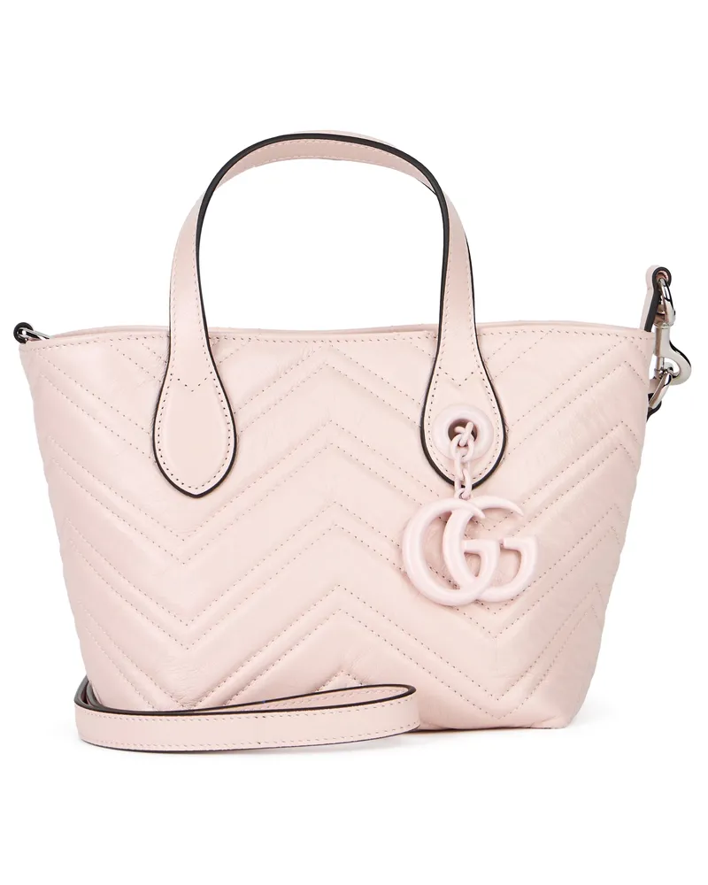 Gucci Women's Handbag Marmont Mini Pale Pink Leather Calf Skin Handbags Hand Bags Pink