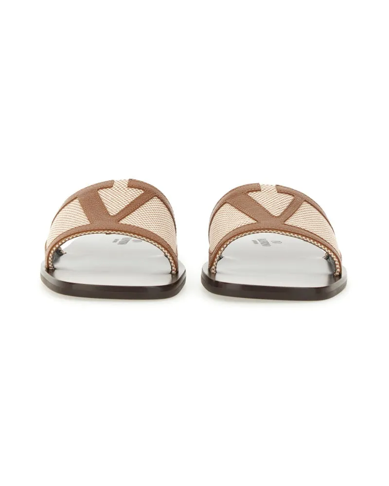 Valentino Garavani Viva Superstar Slide Sandal — Brown Brown