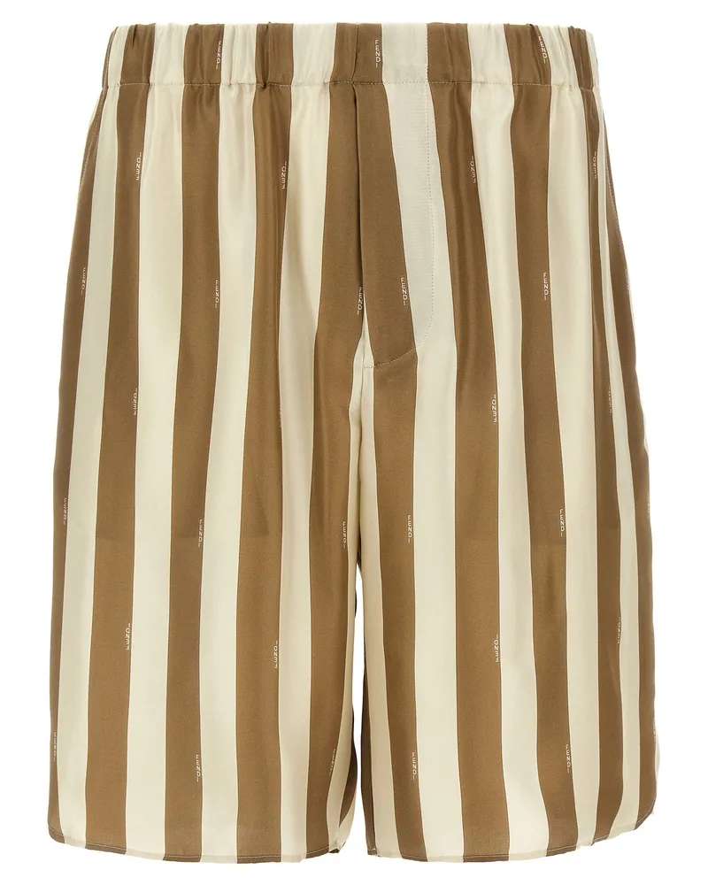 Fendi Pequin Bermudas — Camel Tan