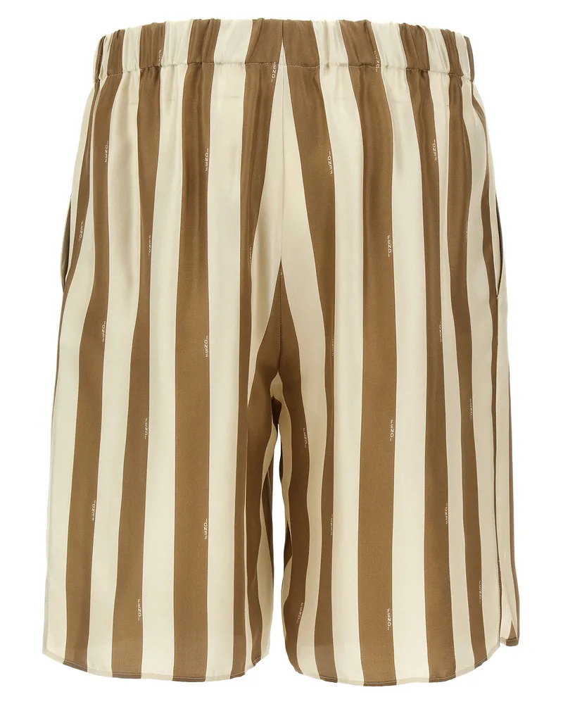 Fendi Pequin Bermudas — Camel Tan