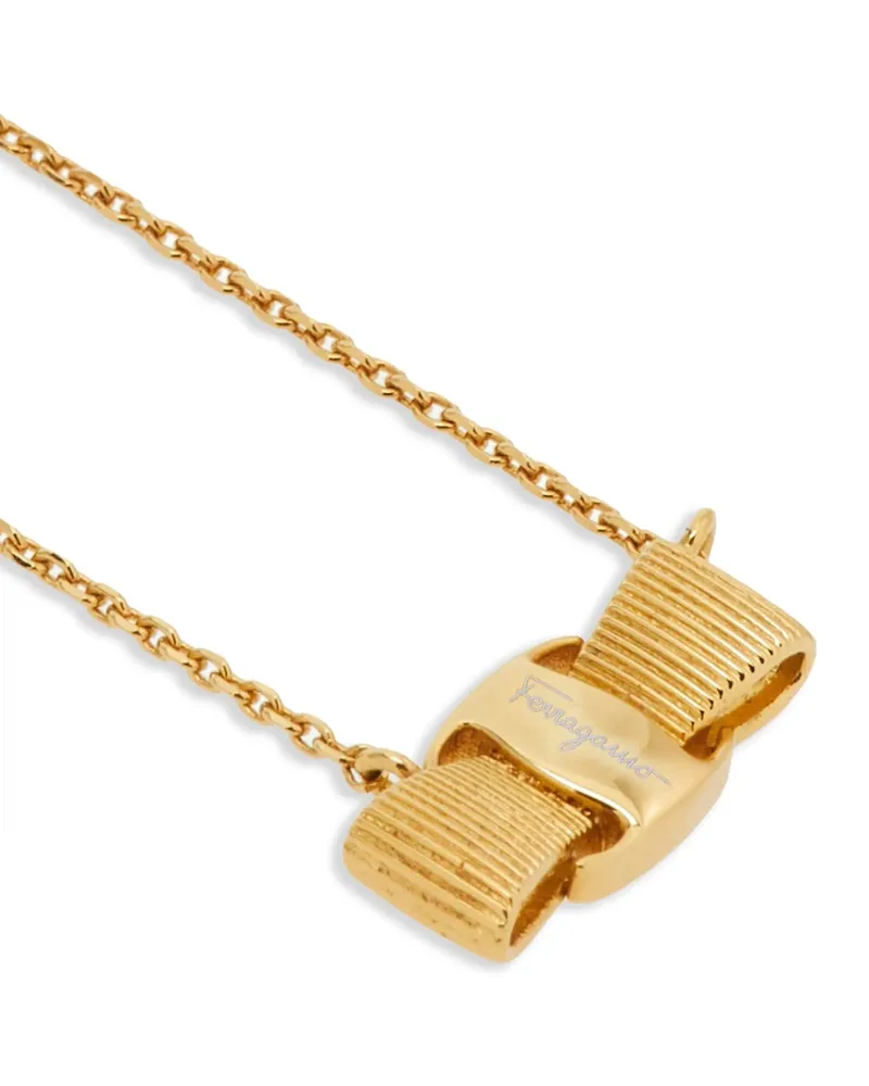 Ferragamo Fiocco Vara Necklace — Gold Gold