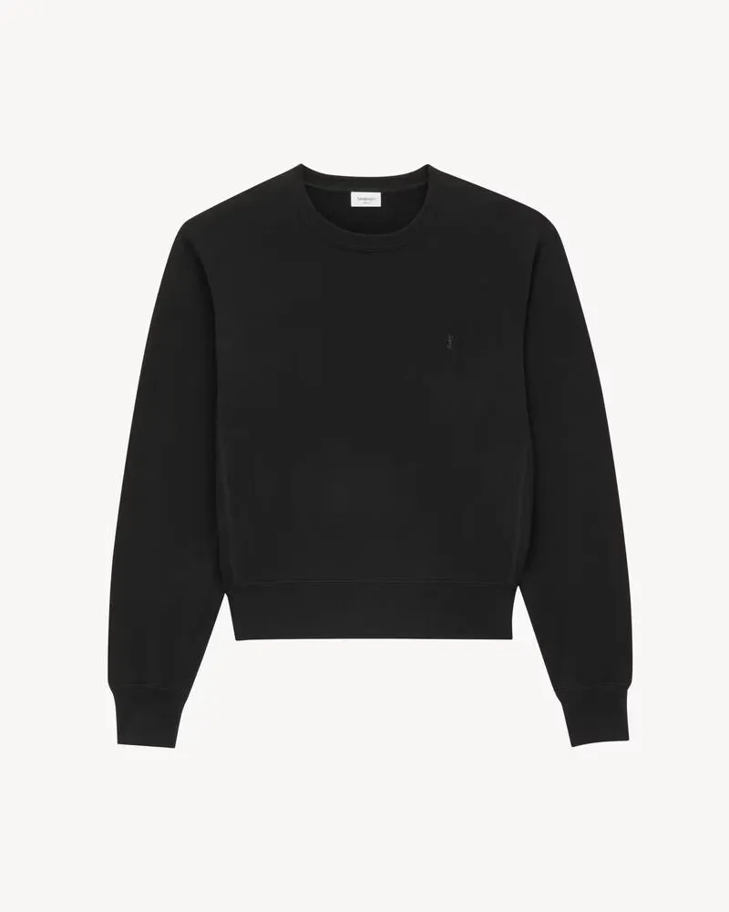 Saint Laurent Logo Sweatshirt — Black Black