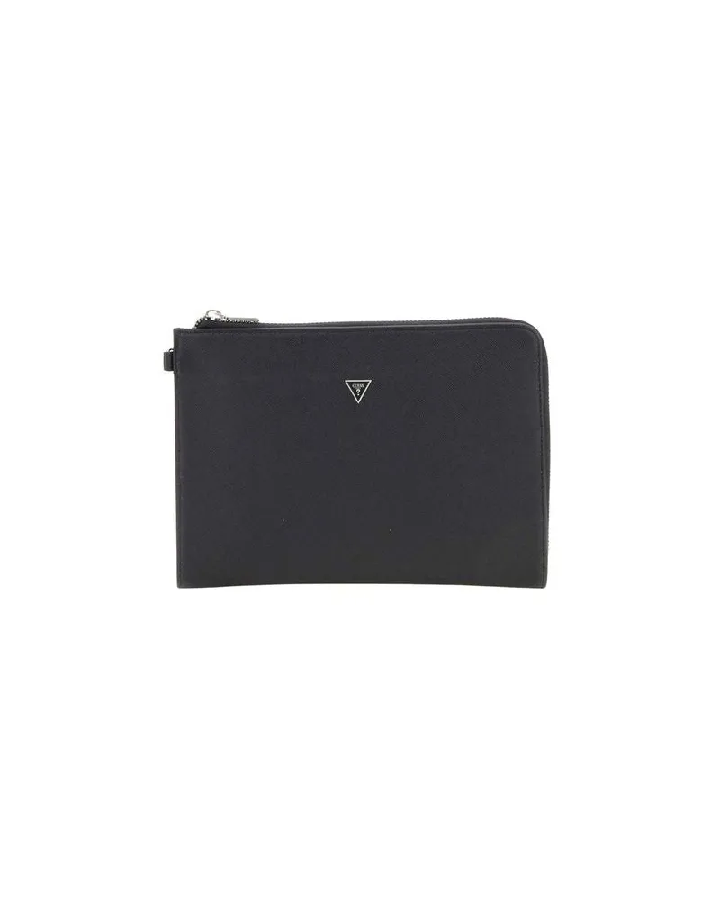 Guess Men's Clutch Black Polyurethane Bags - Clutches Black