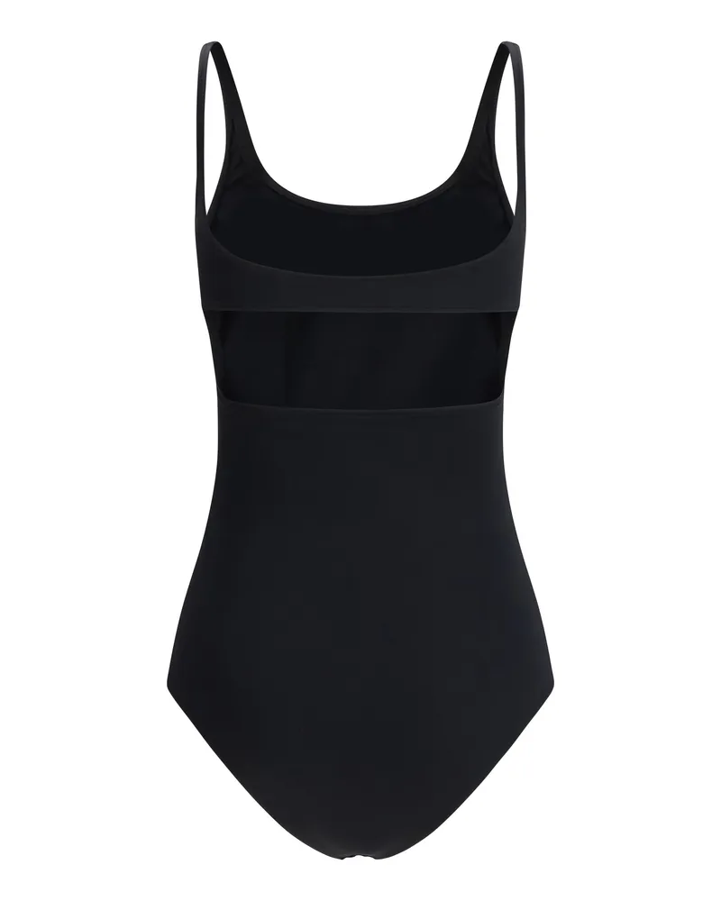 Courrèges Women's One Piece Swimsuit With A Cut-Out Detail Black Elastane; Polyamide Swimwear Sea Clothing Black