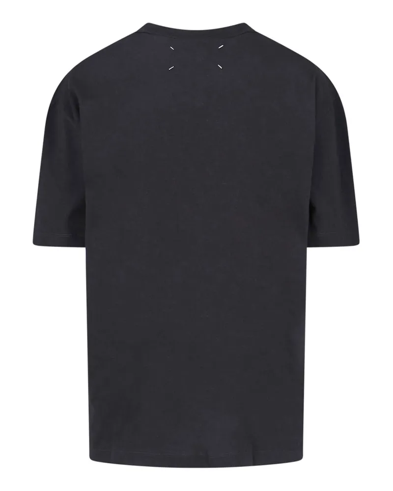 Maison Margiela Men's T-Shirts And Polos Black Cotton Black
