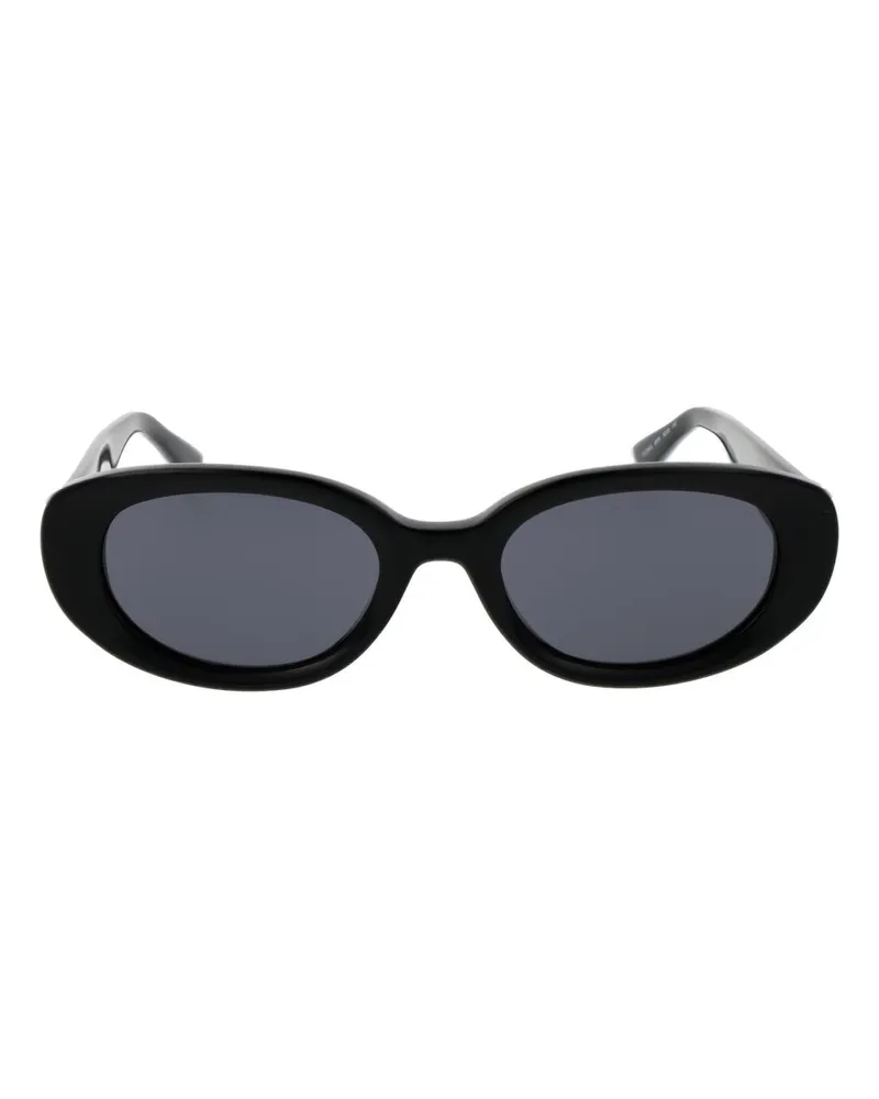 Tommy Hilfiger TO-1067597 Acetate Oval-Frame Sunglasses — Black Black