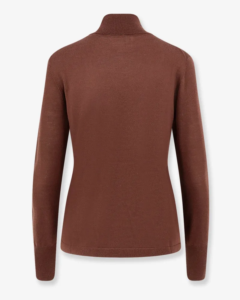 ASPESI Women's Turtleneck Sweater Virgin Wool Brown Brown