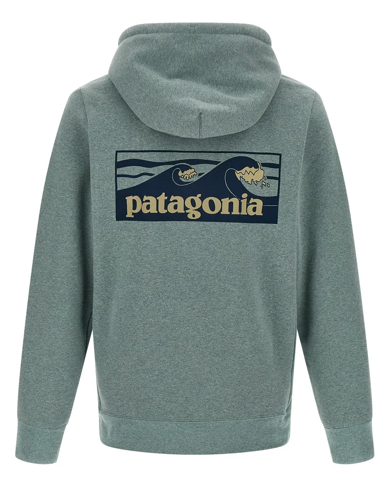 Patagonia Logo-Embroidered Cotton-Polyester Blend Hoodie — Green Green