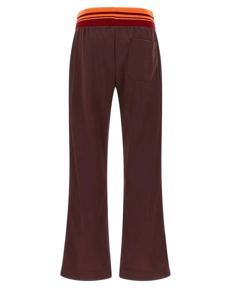 Dries van Noten Huchisa Tape Joggers — Brown Brown