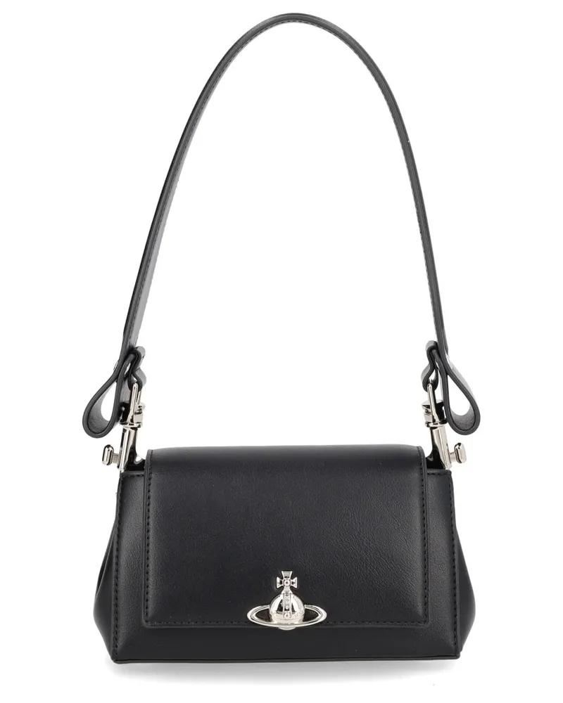 Vivienne Westwood Women's Handbag Hazel Black Polyurethane Cotton Handbags Hand Bags Black