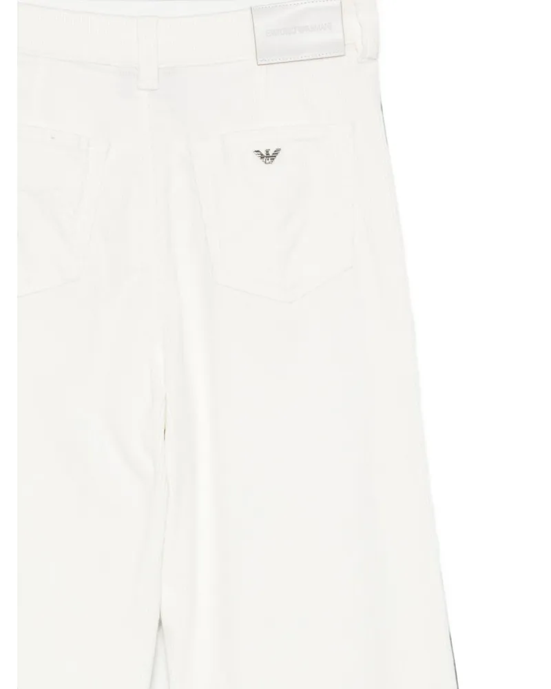 Emporio Armani Wide-Leg Cotton Jeans — White White