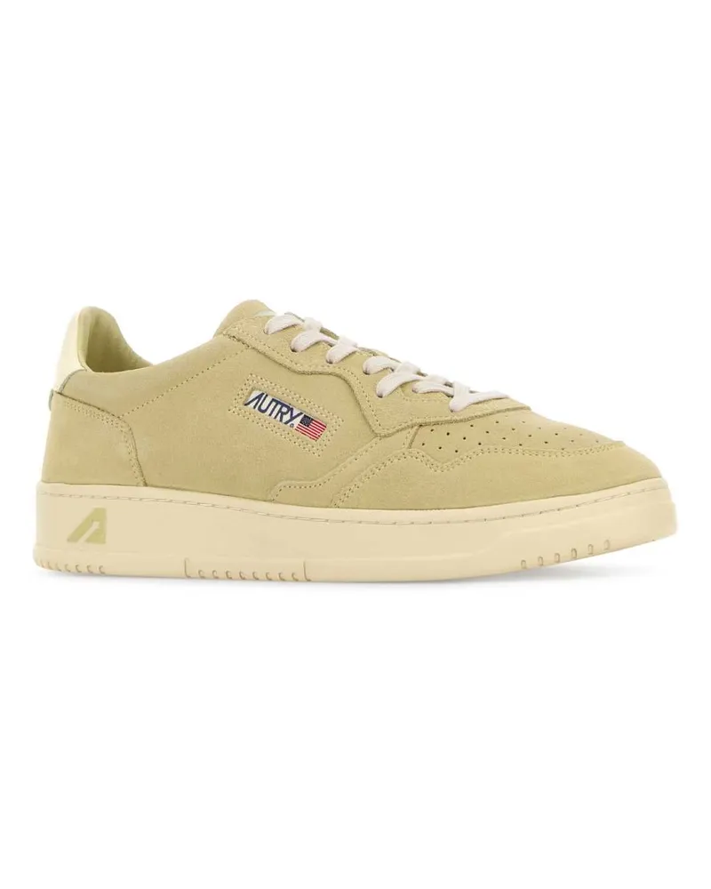 AUTRY Men's Pistachio Green Suede Medalist Sneakers Finishsuestrawwht Green