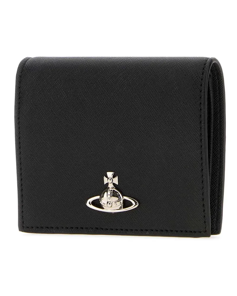 Vivienne Westwood Saffiano Leather Wallet — Black Black