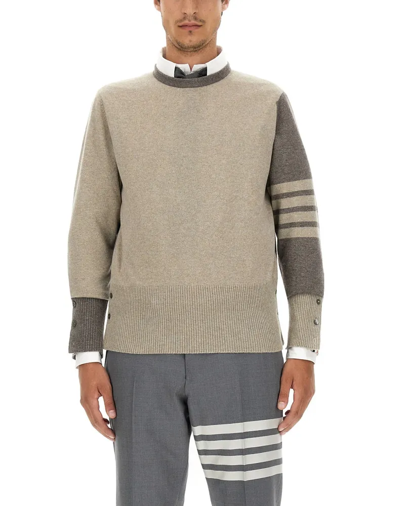 Thom Browne 100% Cashmere Sweater — Beige Beige