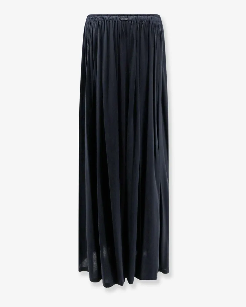 Max Mara Women's Skirt Mxmlivrea Pleated Jersey Blue Lyocell Blue