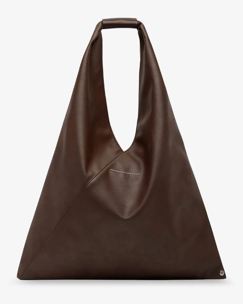 Maison Margiela Women's Handbag Leather-Effect Brown Polyurethane Handbags Hand Bags Brown