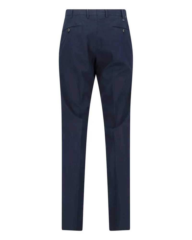 PT TORINO Men's Trousers Blue Lyocell Navy
