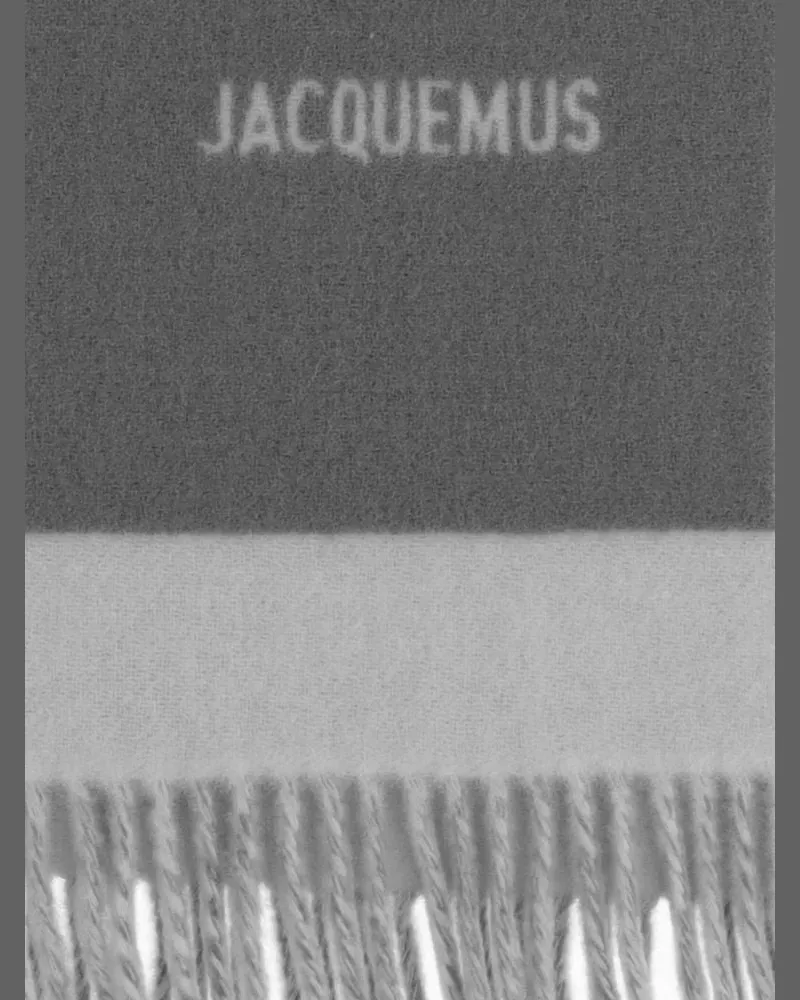 Jacquemus Unisex Scarf Grey Virgin Wool Accessories Gray