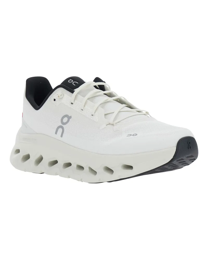 ON Men's Trainers White Leather Green Details Sneaker White