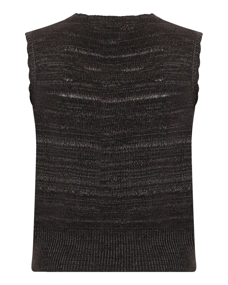 Vivienne Westwood Women's Sleeveless Knit Sweater Chocolate Viscose Brown