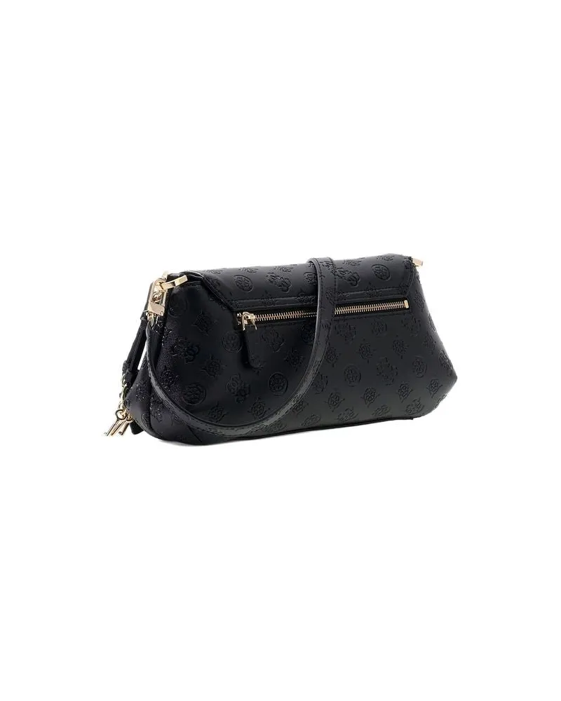 Guess Women's Crossbody Bag Black Logo Polyurethane - Crossbody-Bags Black