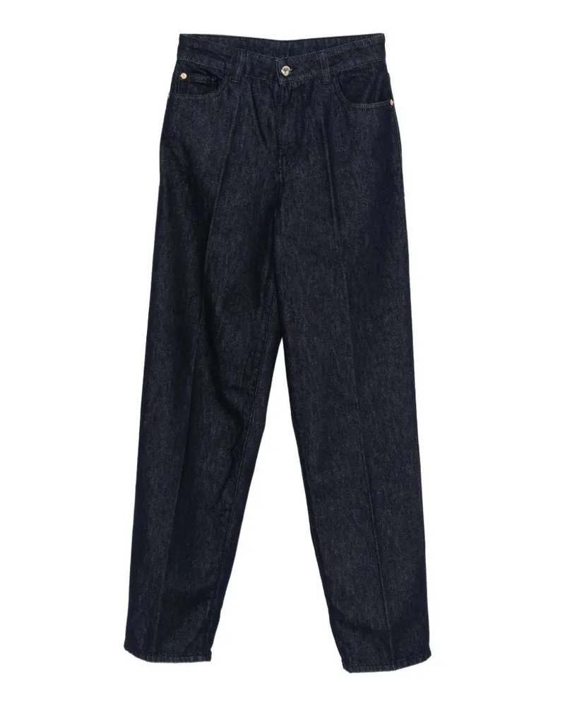 Emporio Armani Pleated Front Jeans — Navy Navy
