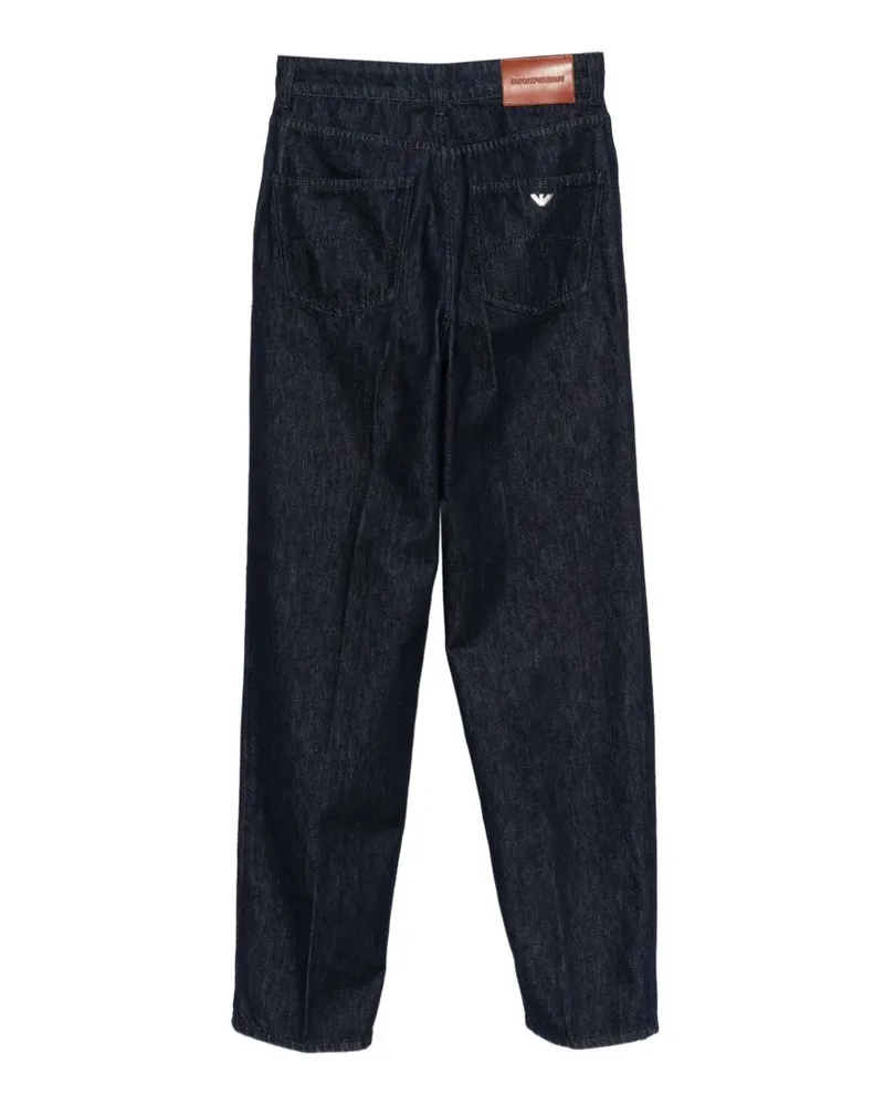 Emporio Armani Pleated Front Jeans — Navy Navy