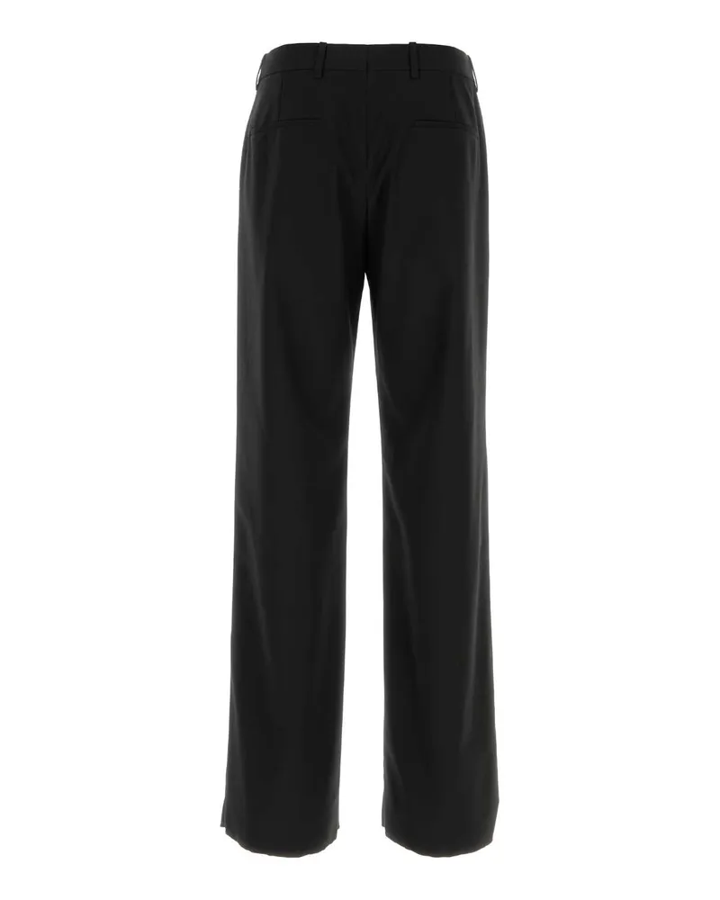 Gucci Men's Black Twill Pant Wool Mix Pantaloni Black