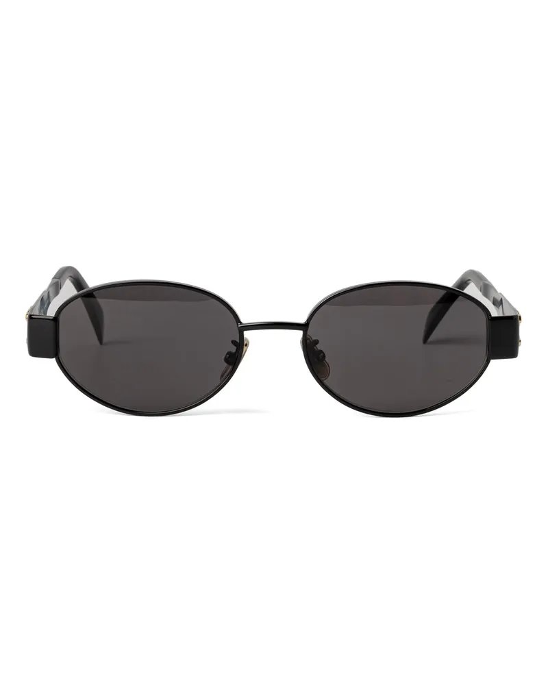 Celine Round Frame Sunglasses — Black Black