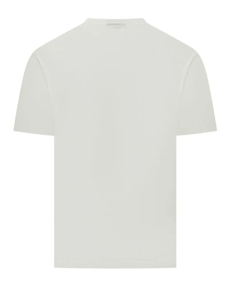 Emporio Armani Logo-Embroidered Cotton T-shirt — White White