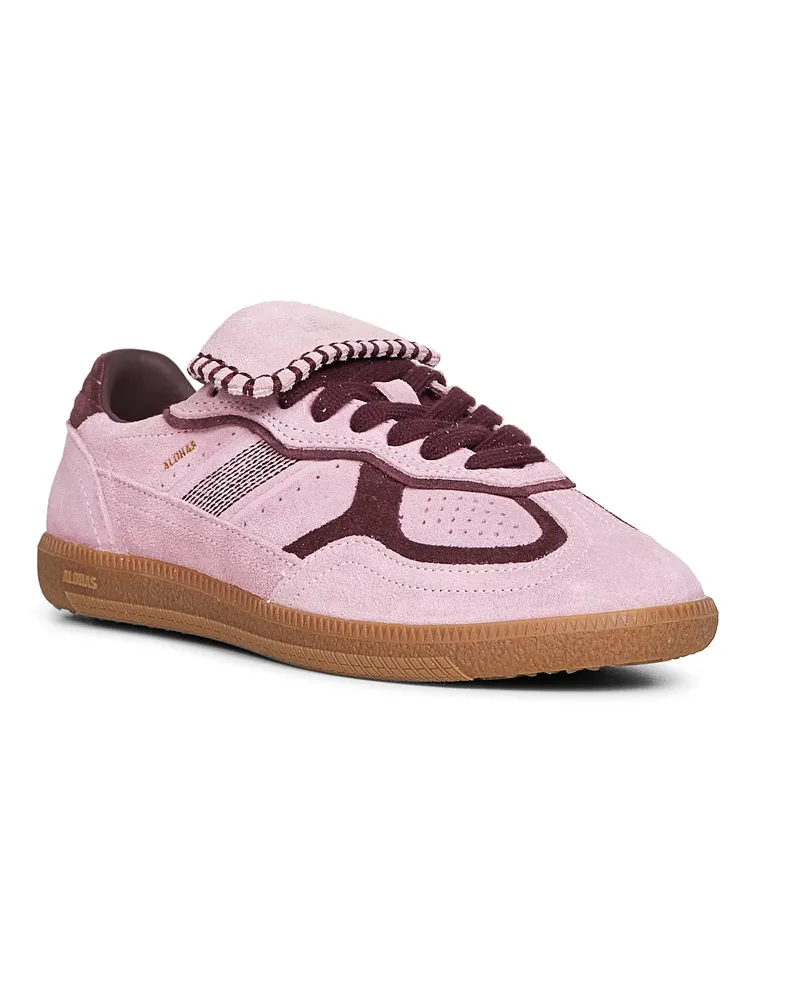 Alohas Women's Pink Suede Club Sneakers Leather Trainers Pink