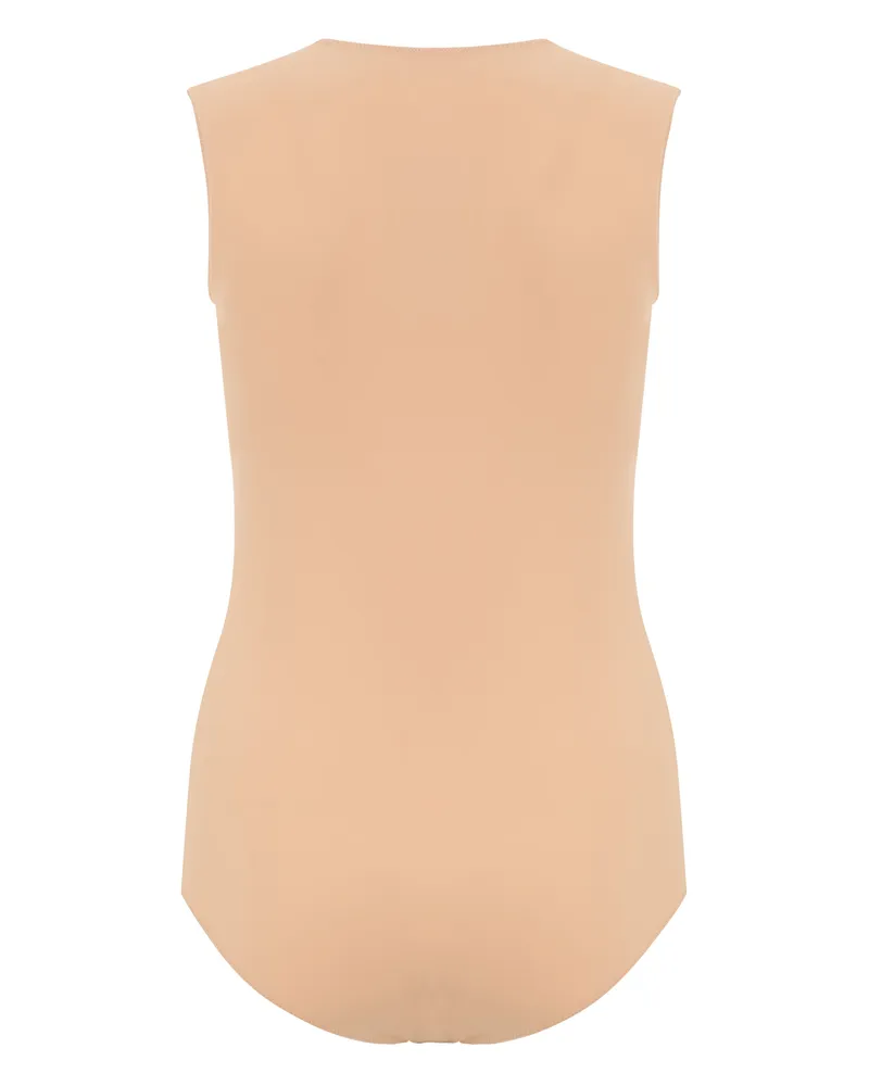 Maison Margiela Women's Sleeveless Bodysuit Skin Polyamide Bodies Beige