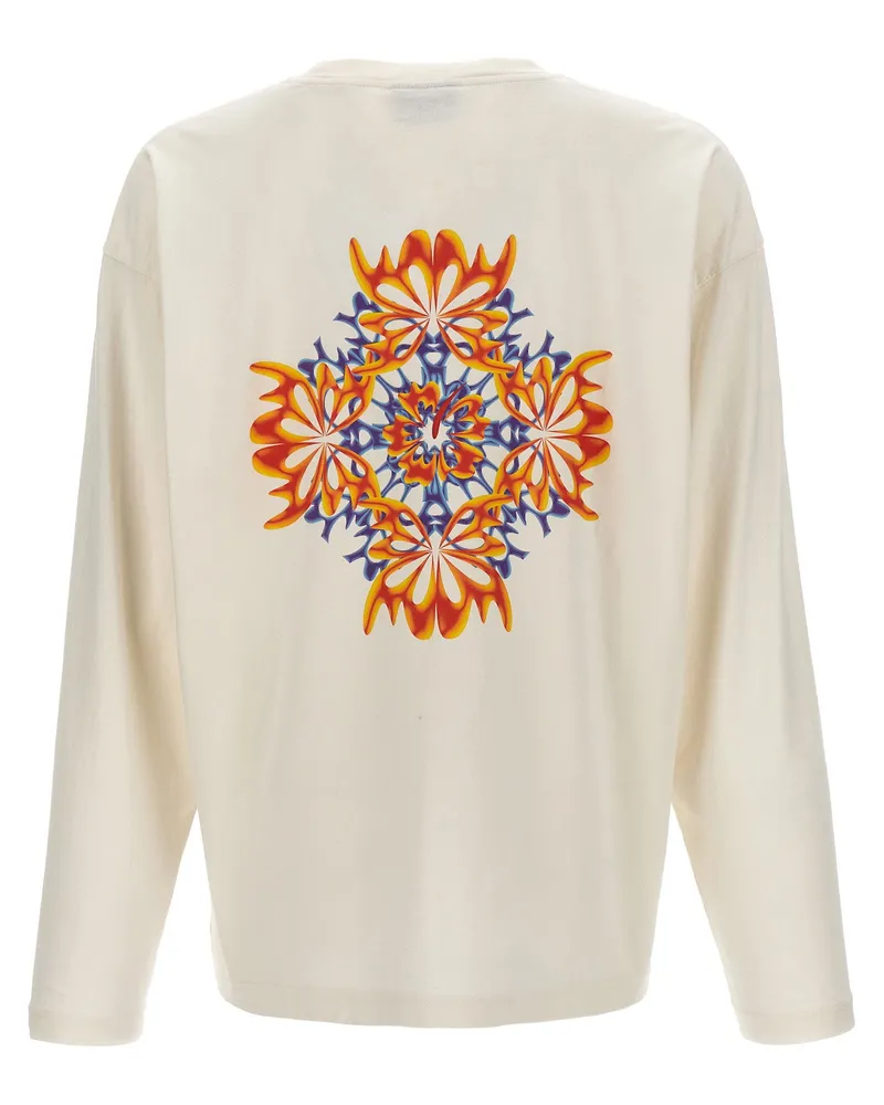 BLUEMARBLE Trippy Leaves Print T-shirt — Cream Cream